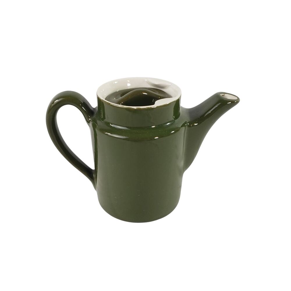 Vintage Hall China Individual Teapot Restaurant Ware Green With Lid